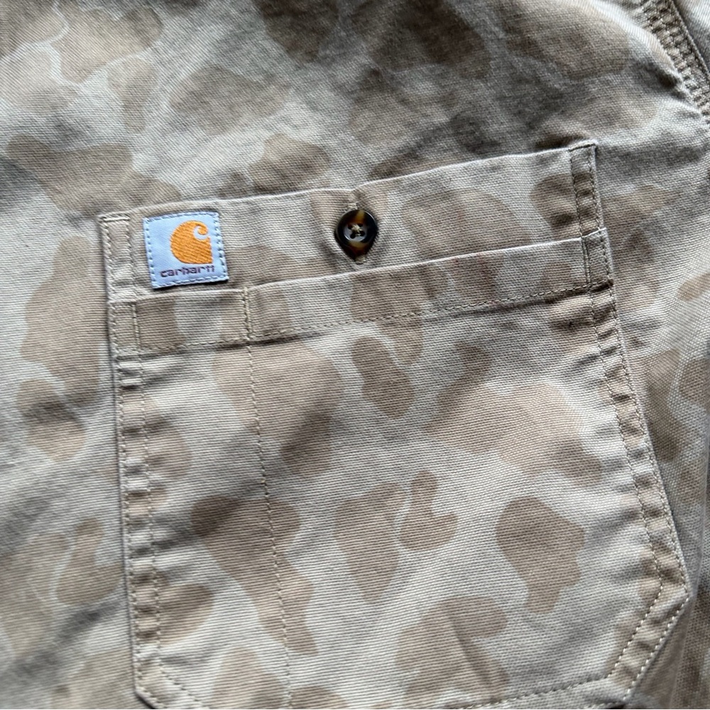 Carhartt men’s Rugged Flex short sleeve camo button down shirt XLT summer style - Picture 7 of 13
